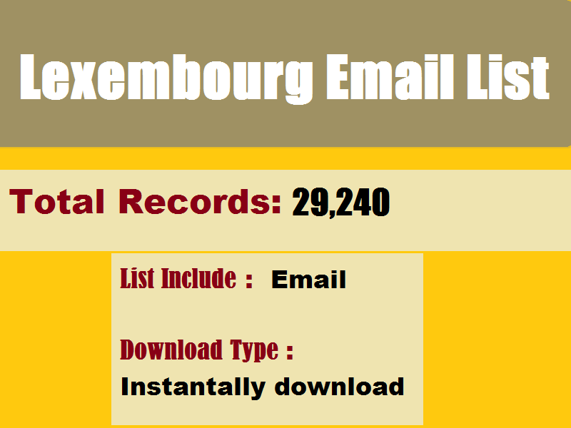 Lexembourg Email List
