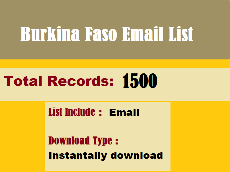 Burkina Faso Email List