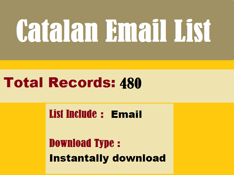 Catalan Email List