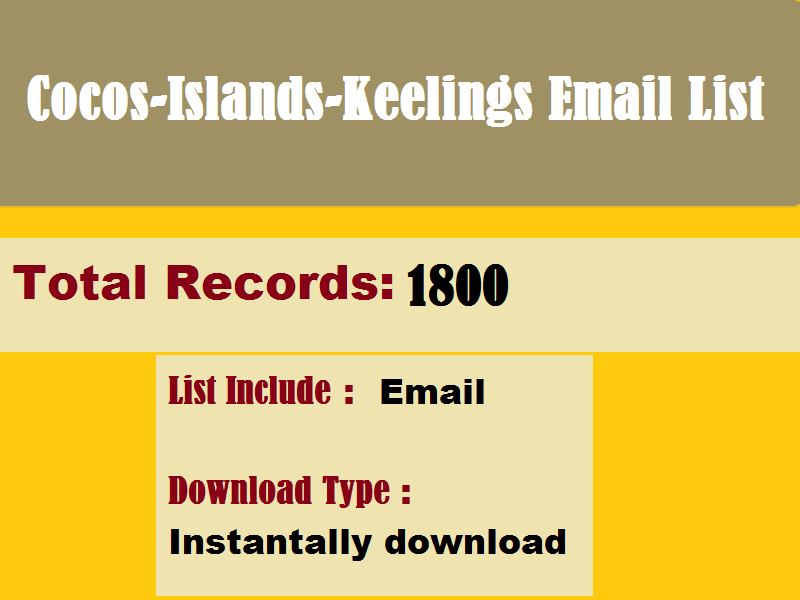 Cocos Islands Keelings Email List