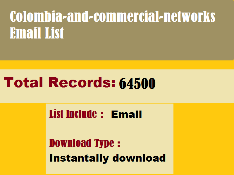 Colombia-and-commercial-networks Email List