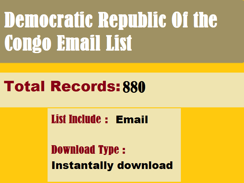 Democratic Republic Of the Congo Email List