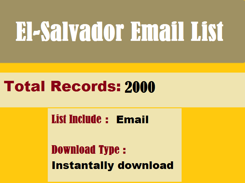 El-Salvador Email List