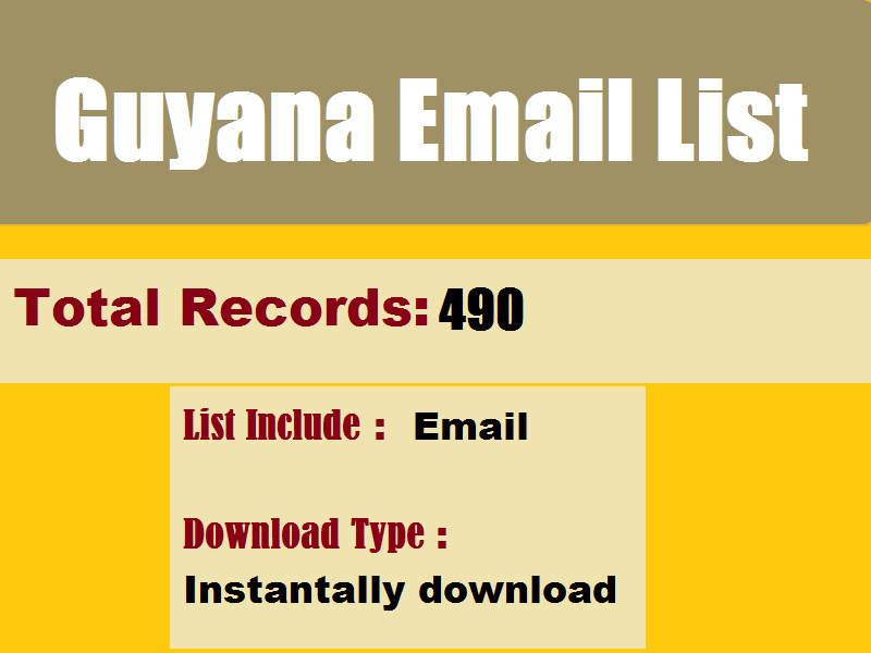 Guyana Email List