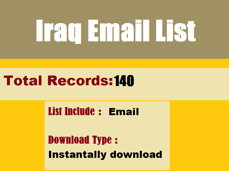 Iraq Email List