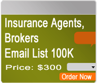 Insurance Agents, Brokers Email List
