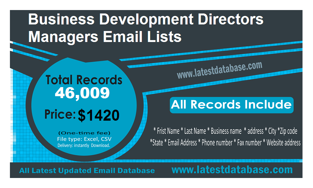 Business Development Directors Managers Email Lists