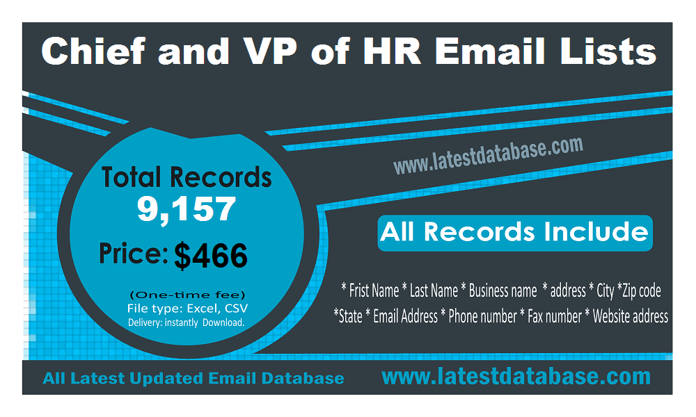 VP HR Email Lists