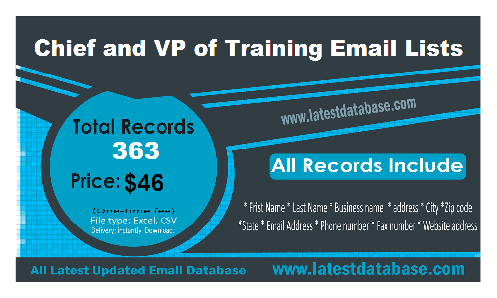 Chief and VP of Training Email Lists