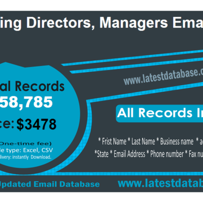 Marketing Directors Managers Email Lists