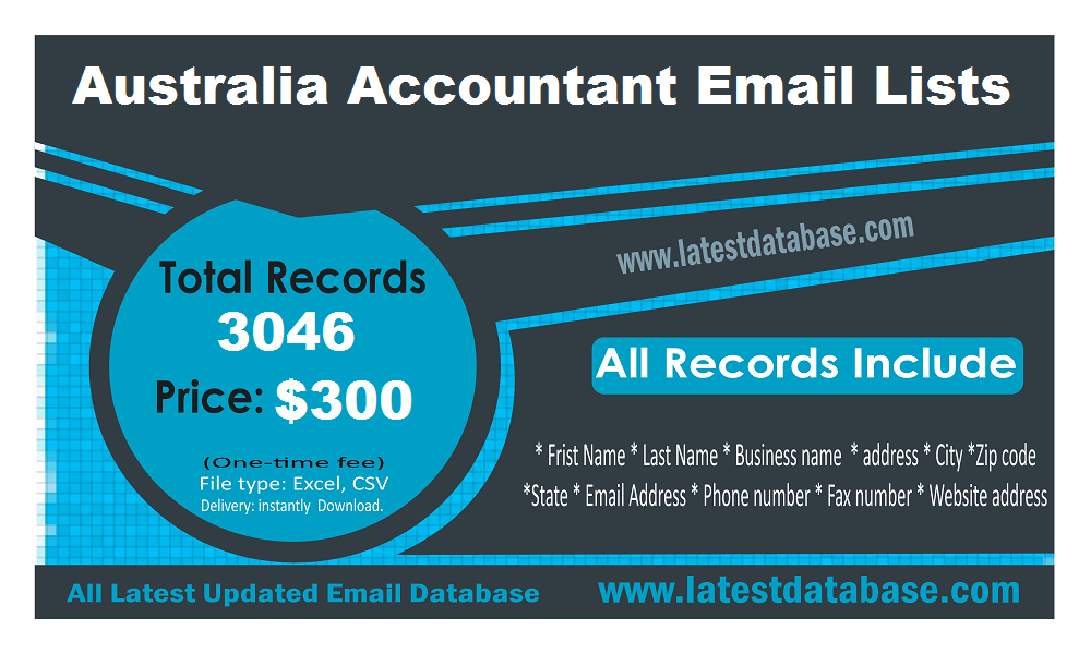 Australië Accountant E-maillijsten
