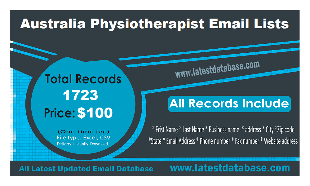 Australia Physiotherapist Email Lists