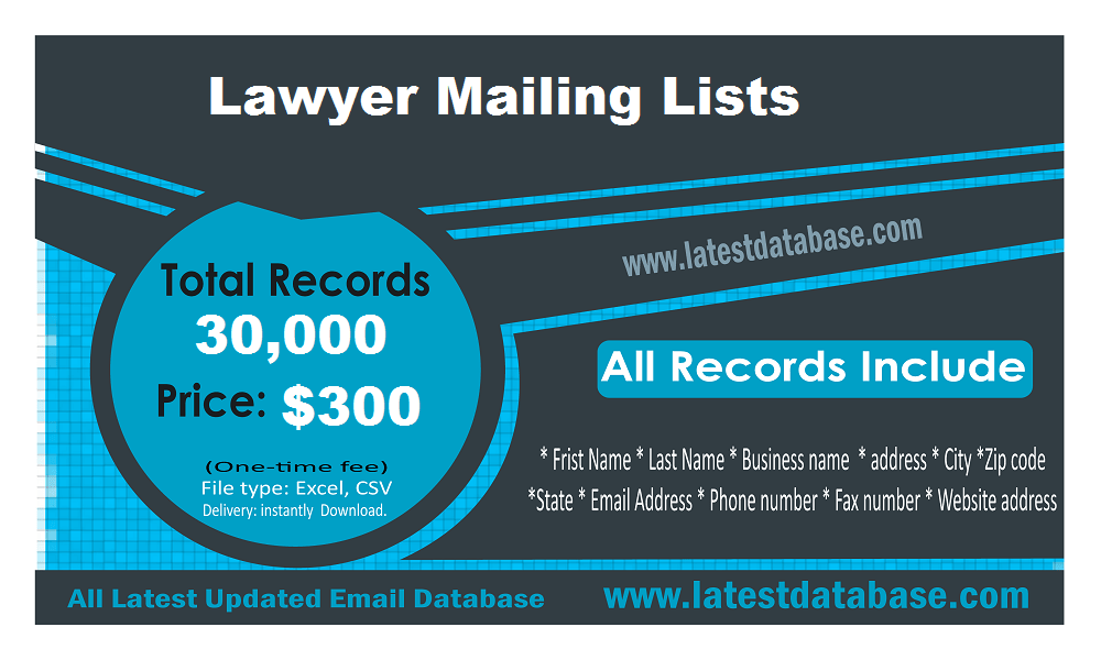 Lawyer Mailing Lists
