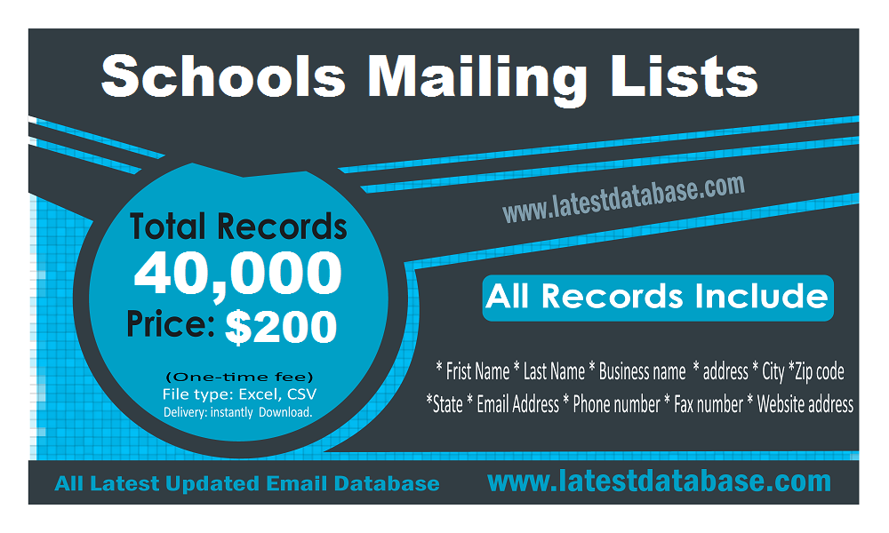 USA Schools Mailing Lists
