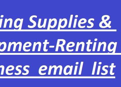 Moving Supplies & Equipment-Renting business email list
