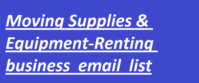 Lista de e-mail comercial de aluguel de suprimentos e equipamentos para mudança