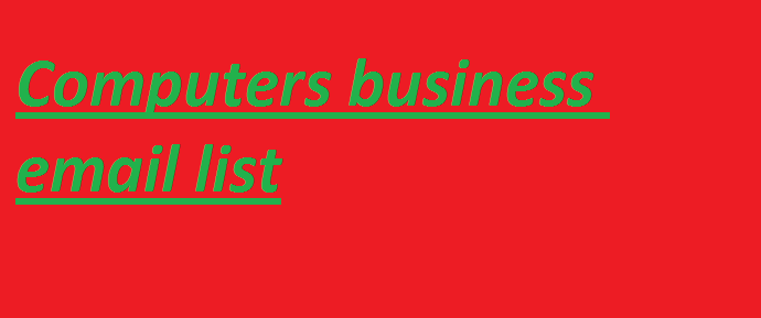 Computers business email list