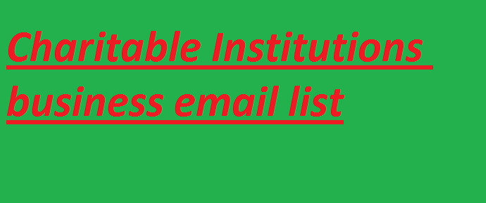 Lista de correo electrónico de negocios de instituciones caritativas