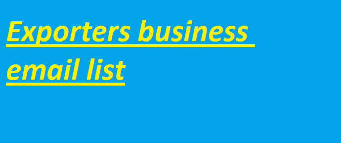 Exporters business email list