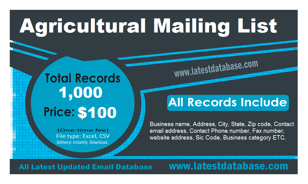 Agricultural Mailing List