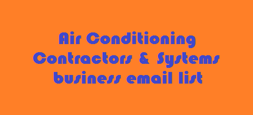 Lista de e-mail comercial de empreiteiros e sistemas de ar condicionado