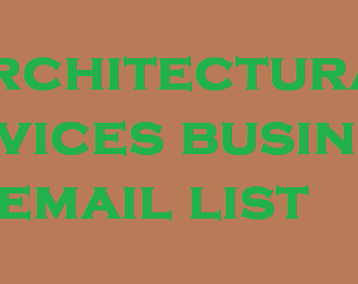 Architectural Services business email list