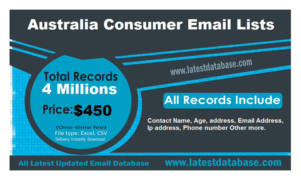 Australische e-maillijsten voor consumenten