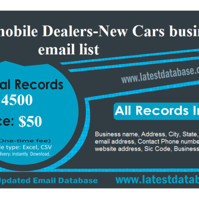 Automobile Dealers-New Cars business email list