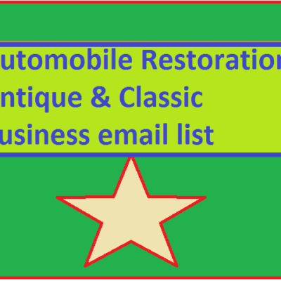 Restauração de automóveis - lista de e-mails comerciais antigos e clássicos
