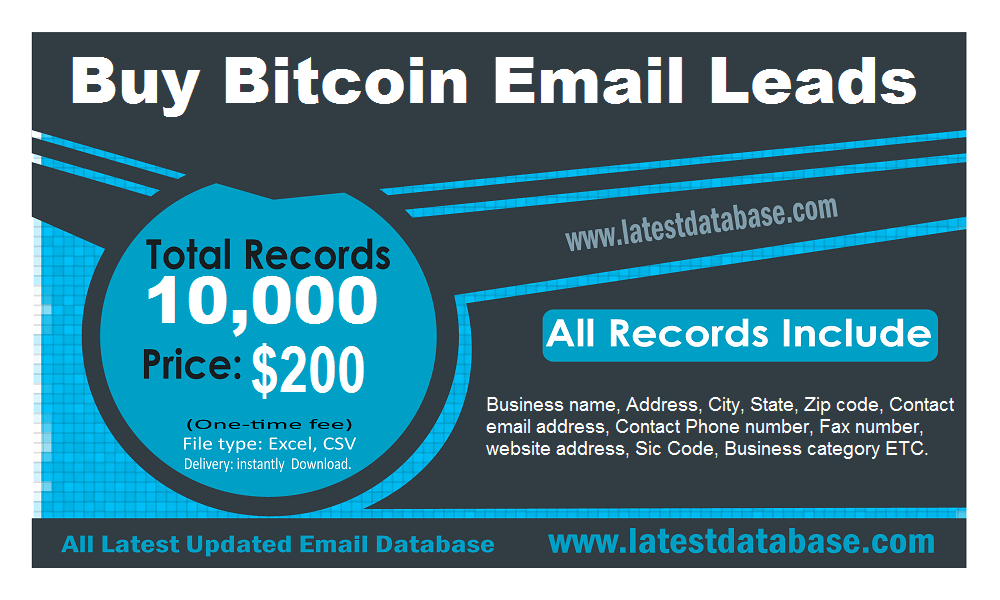 Bitcoin Email Leads сатып алыңыз