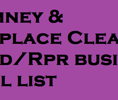 Chimney & Fireplace Cleaning Build/Rpr business email list