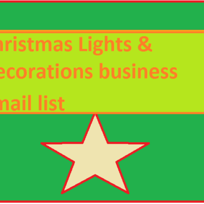 E-mailový seznam vánočních světel a dekorací