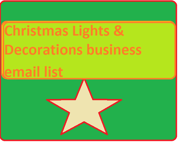 Poslovni e-poštni seznam božičnih lučk in okraskov
