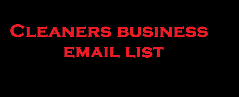 Cleaners business email list