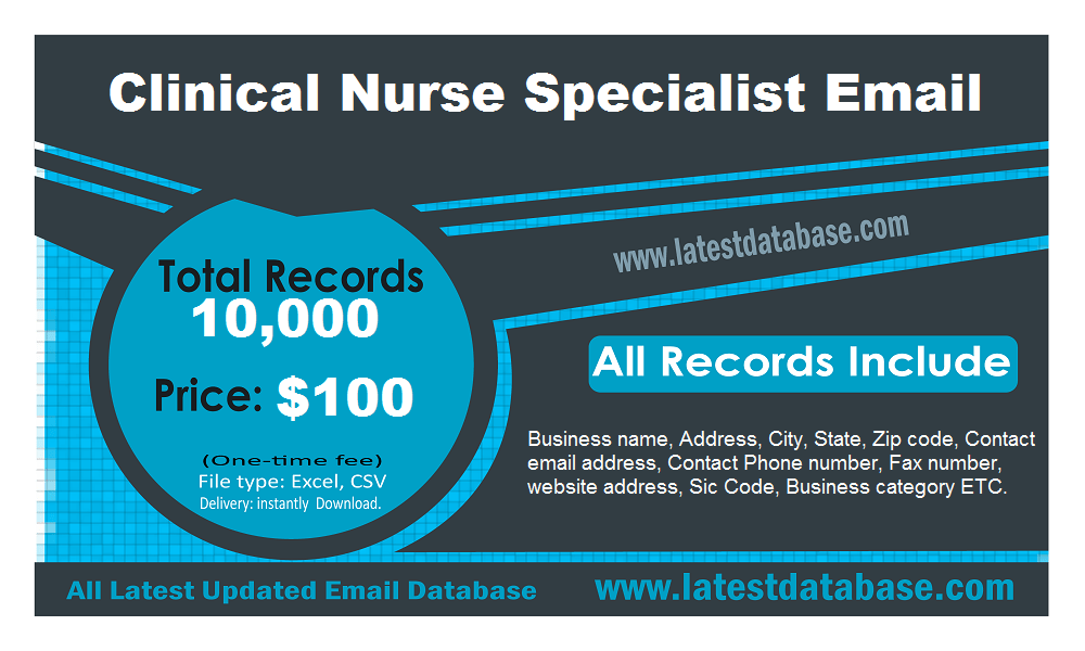 Clinical Nurse Specialist Email List