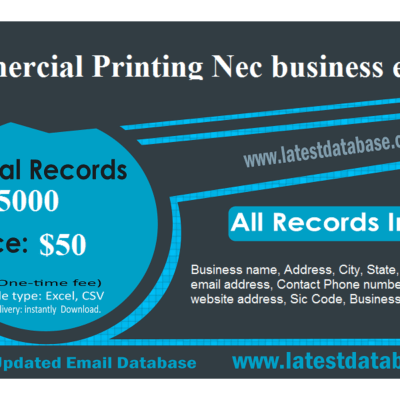 Commercial Printing Nec business email list