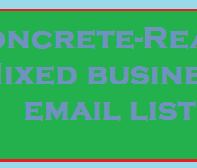 Concrete-Ready Mixed business email list