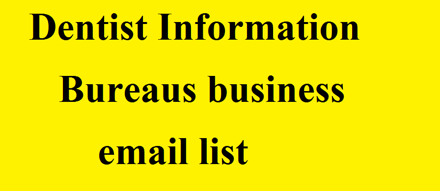 Zobārstu informācijas biroju biznesa e-pasta saraksts