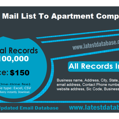 Direct Mail List To Apartment Complexes