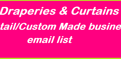 Záclony a záclony - maloobchodní / zakázkový obchodní e-mailový seznam