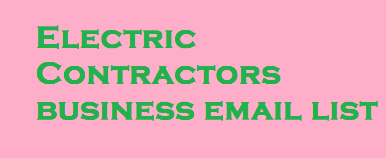 Electric Contractors business email list