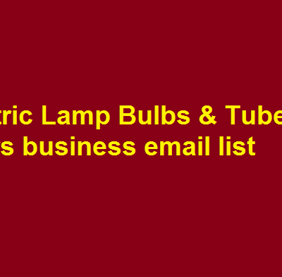 Elektrische lampen en buizen - Mfrs zakelijke e-maillijst