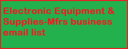 Електронно оборудване и консумативи - Списък на бизнес имейли на Mfrs