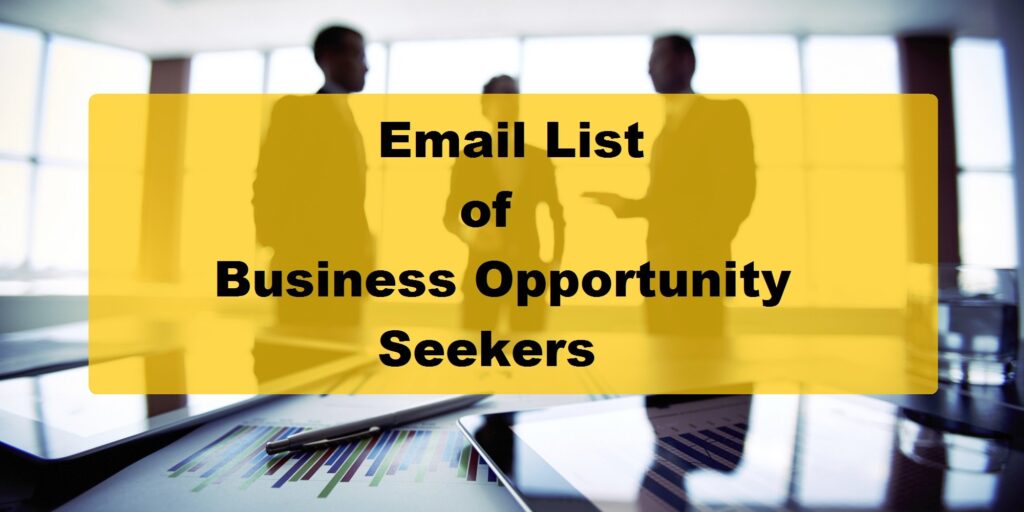 Lista de Email de Buscadores de Oportunidades de Negócios