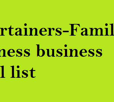 Entertainers-Family & Business Business email list