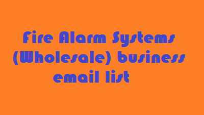 Tűzjelző rendszerek (nagykereskedelem) üzleti e-mail lista