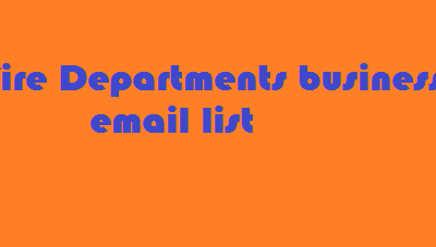 Fire Departments business email list