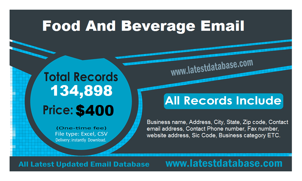 Food And Beverage Email
