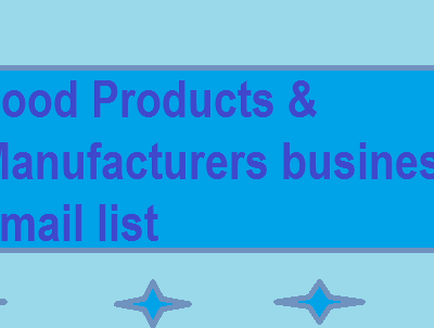 Food Products & Manufacturers business email list