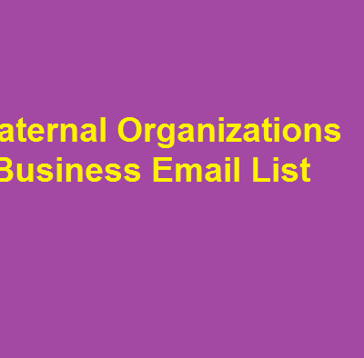 Lista de email a afacerilor organizațiilor fraterne